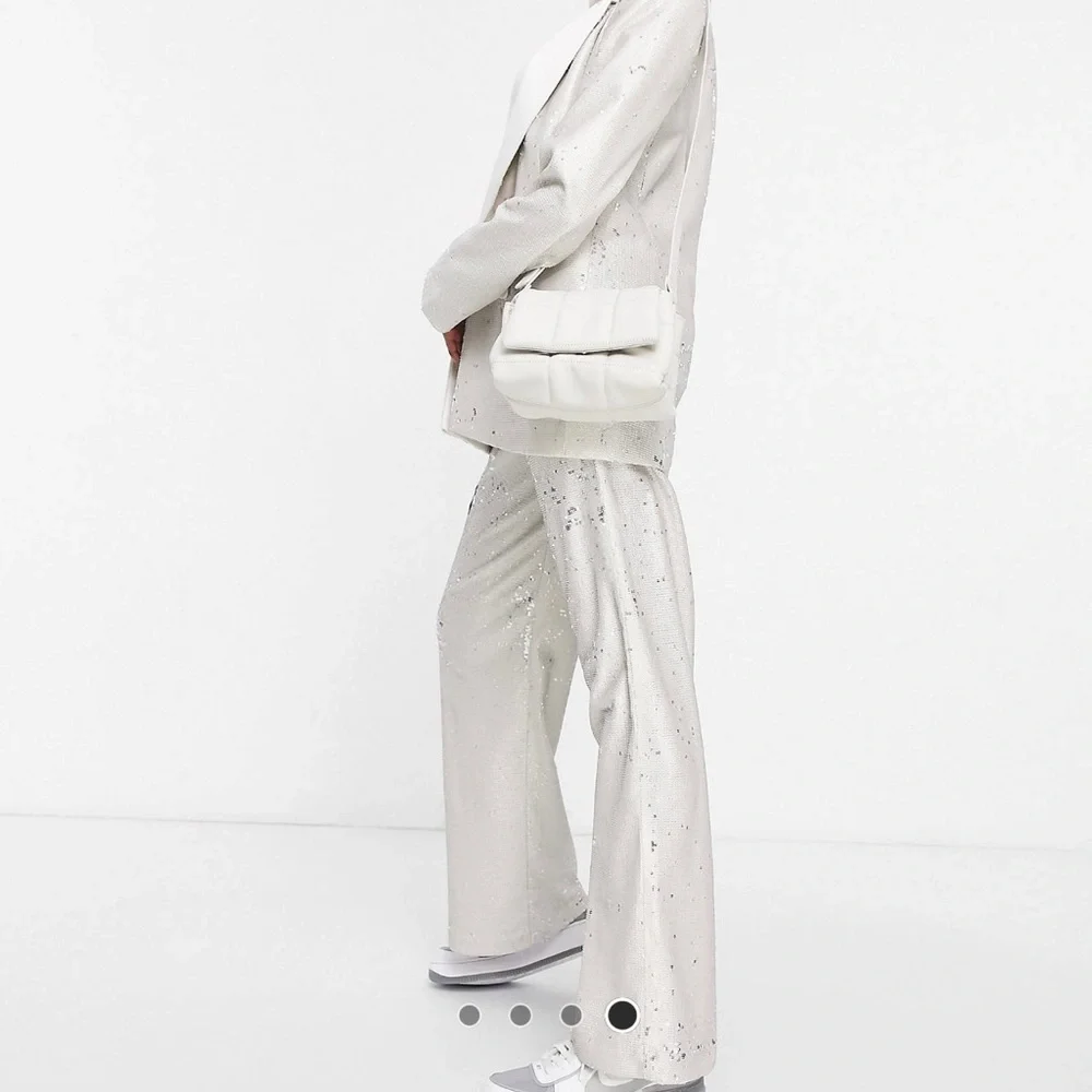 ASOS Full Sequin Suit Cream - Picture 5 of 6